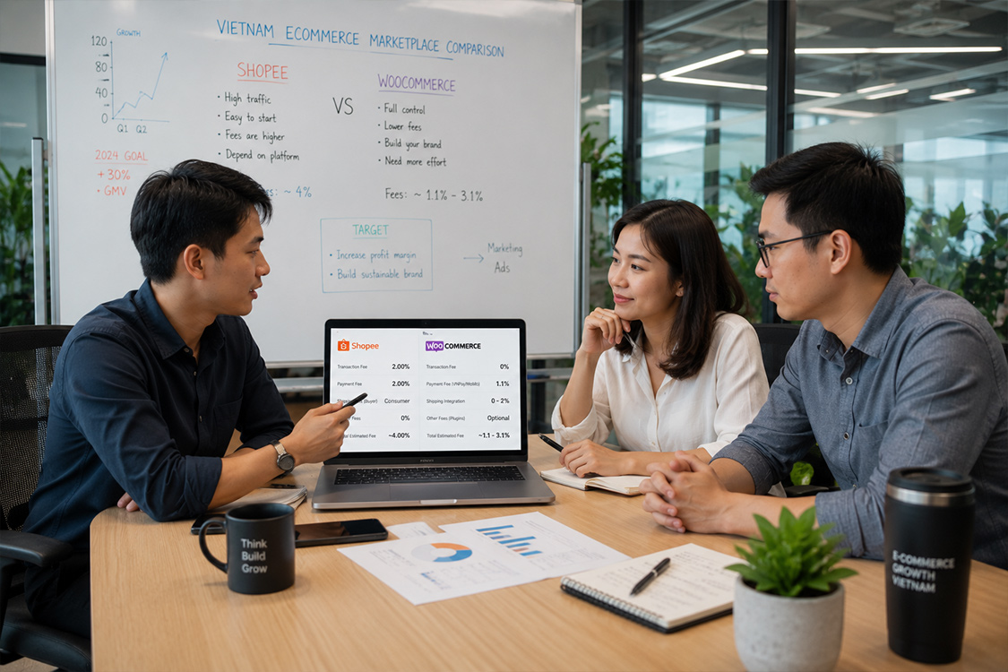 so sánh sàn thương mại điện tử Việt Nam