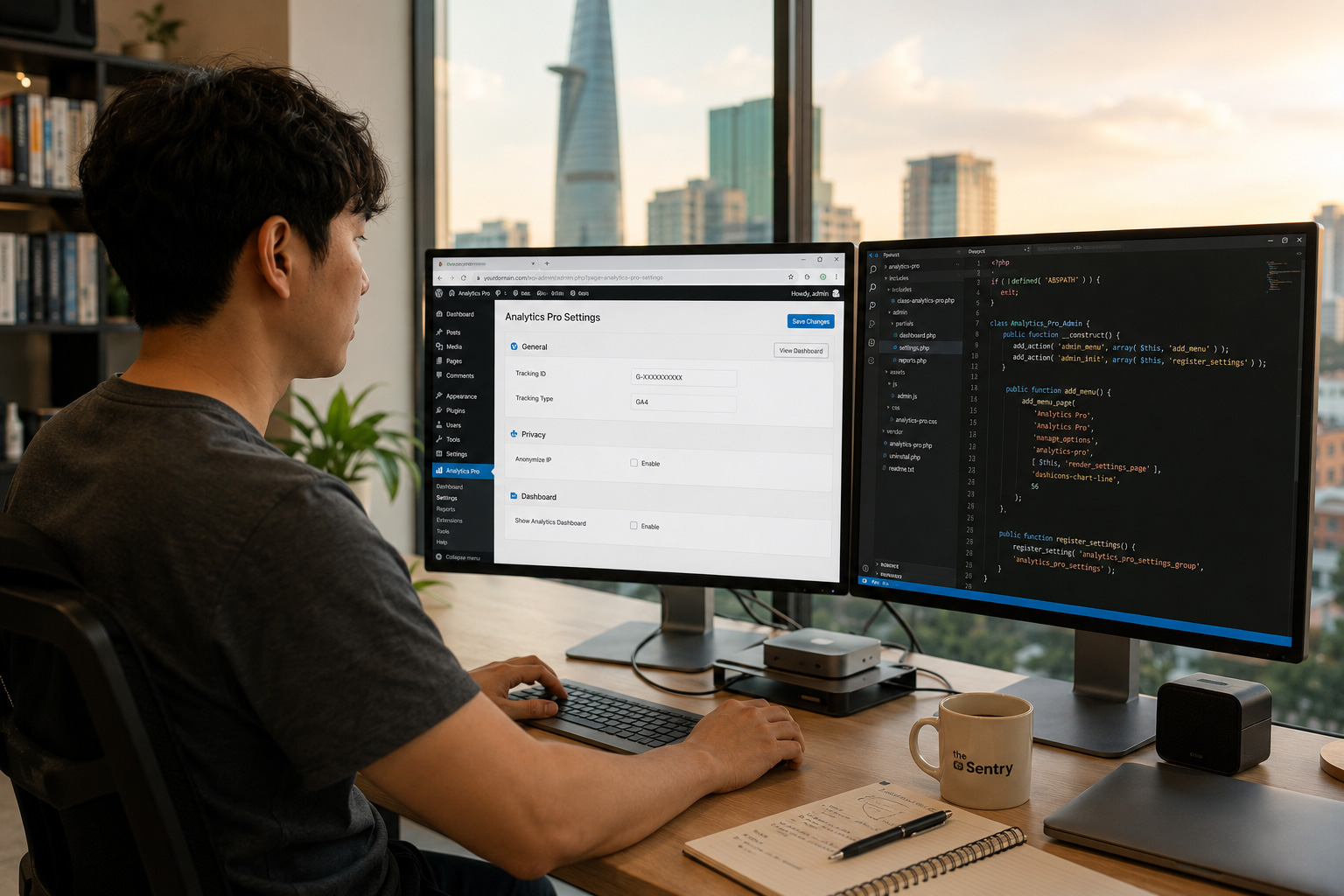 wordpress plugin dashboard code editor
